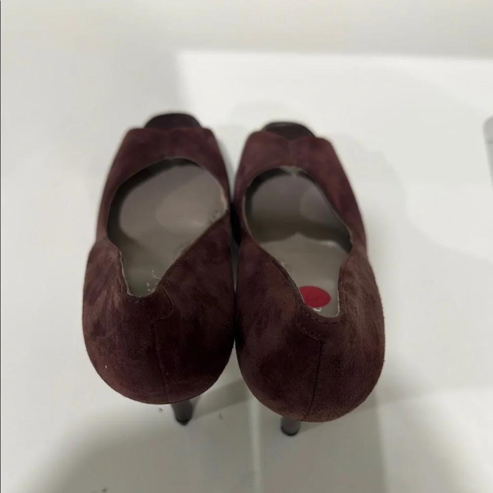 Nine West Women's Peep Toe Heels - Brown - Picture 4 of 7